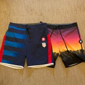 Two Hurley phantom swim trunks. Size 30